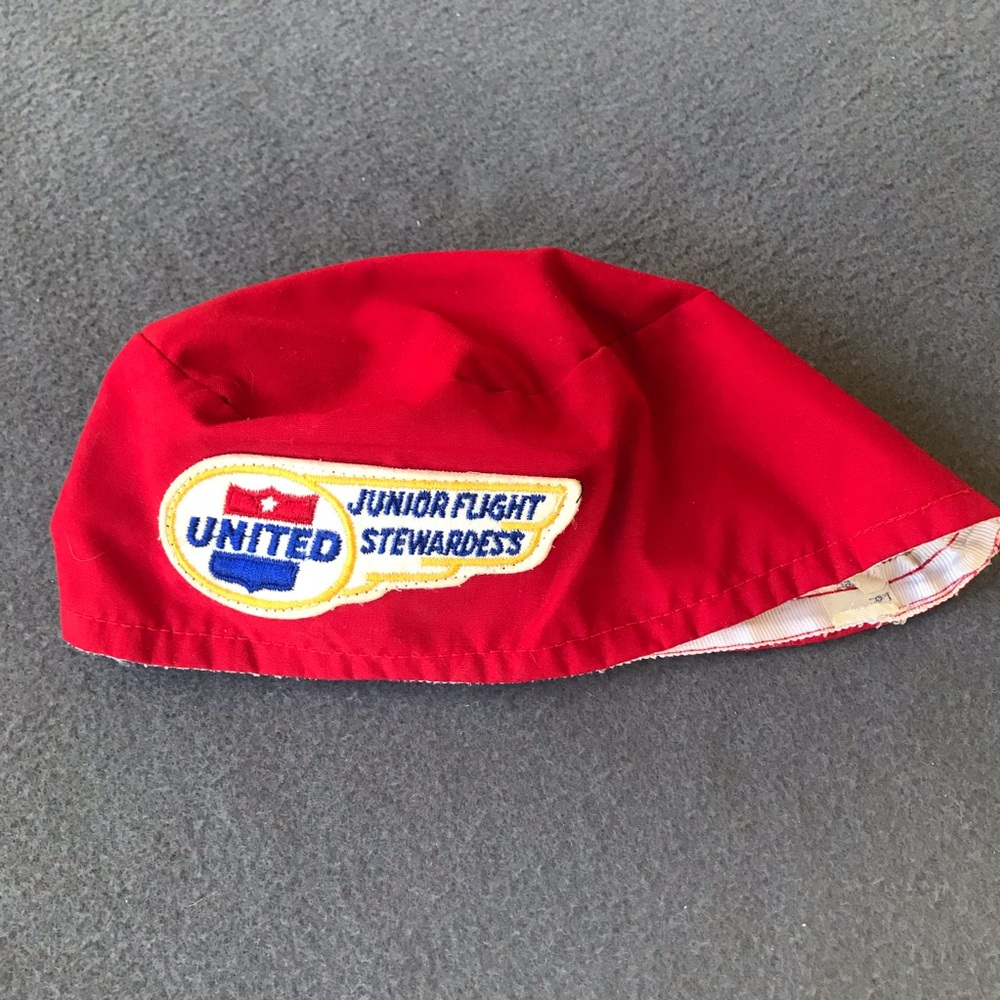 Vintage United “Junior Flight Stewardess” hat,  1970’s souvenir